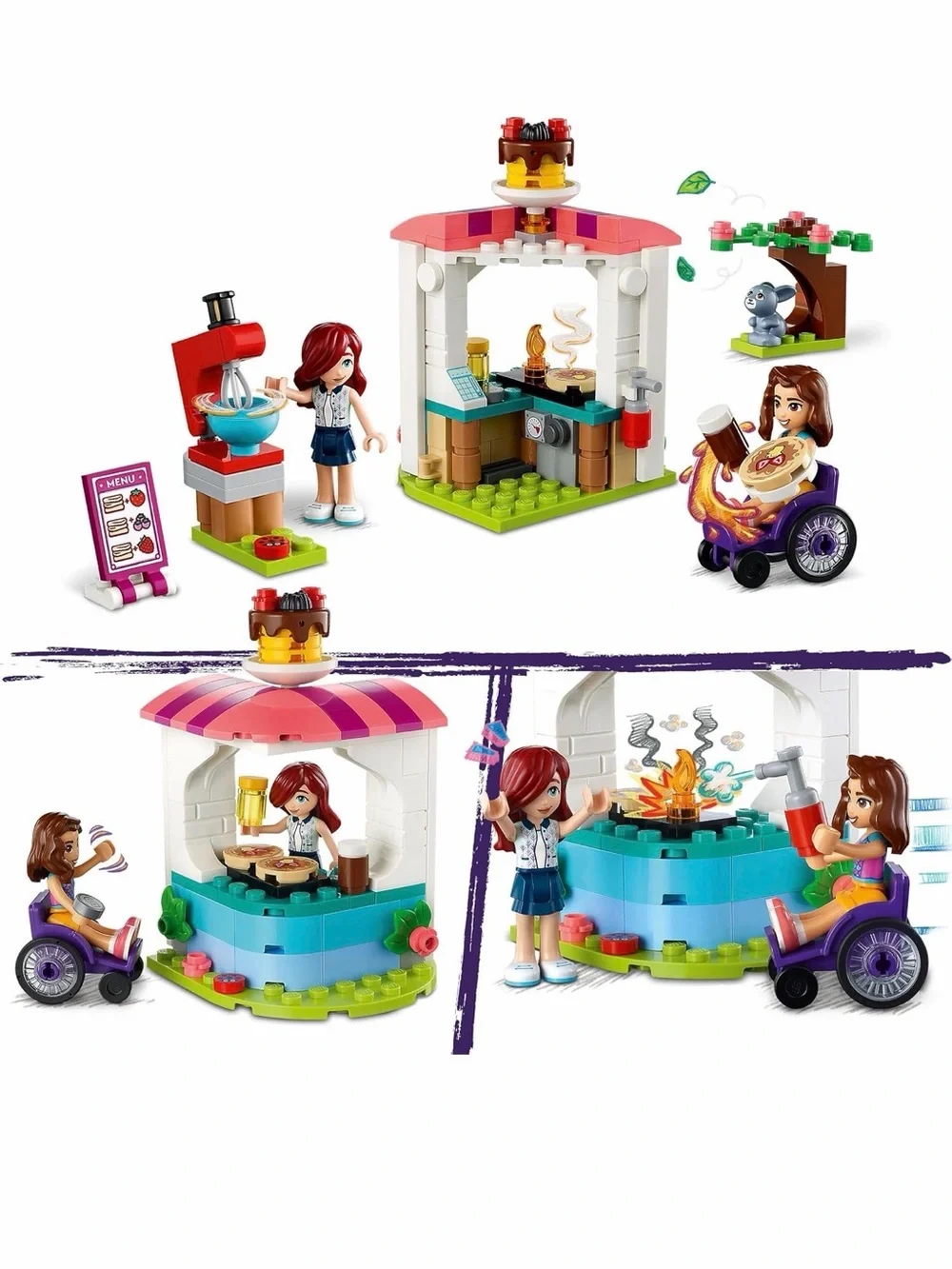 Lego 41753 Friends Sets: Pancake Shop 6+ 157 Pcs - New in Damaged Box